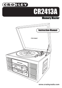 Bruksanvisning Crosley CR2413A Memory Master II Skivspelare