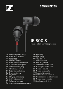 Manual de uso Sennheiser IE 800 S Auriculares
