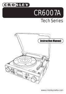 Bruksanvisning Crosley CR6007A Tech Skivspelare