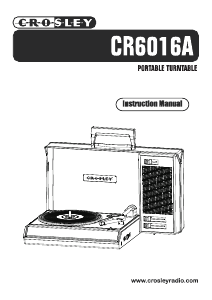 Mode d’emploi Crosley CR6016A Spinnerette Platine
