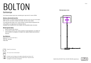 Bruksanvisning Mio Bolton Lampa