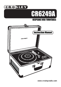 Bruksanvisning Crosley CR6249A Keepsake Skivspelare