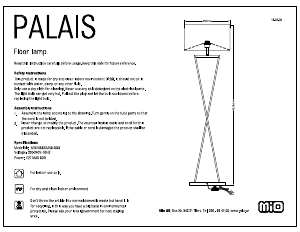 Bruksanvisning Mio Palais Lampa