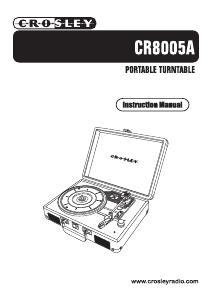 Mode d’emploi Crosley CR8005A Cruiser Platine