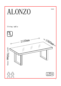 Bruksanvisning Mio Alonzo Spisebord