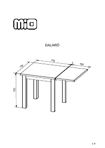 Руководство Mio Dalarö Обеденный стол