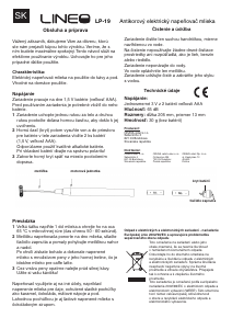 Návod Lineo LP-19 Napeňovač mlieka