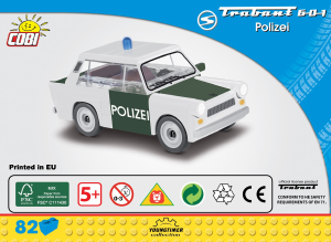Manuál Cobi set 24541 Youngtimer Trabant 601 Polizei