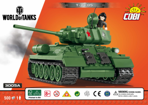 Manual Cobi set 3005A World of Tanks T-34/85 Hellcat
