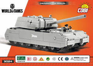 Manuál Cobi set 3024/s2 World of Tanks Panzer VIII Maus