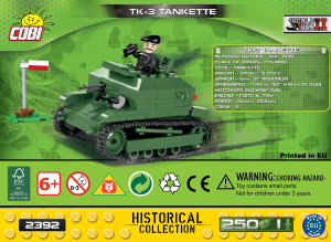 Návod Cobi set 2392 Small Army WWII TK-3 Tankette