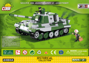 Manual Cobi set 2484A Small Army WWII Sd.Kfz.186 Jagdpanzer VI Jagdtiger