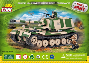 Kullanım kılavuzu Cobi set 2496 Small Army WWII Panzerjäger Tiger (P) Ferdinand