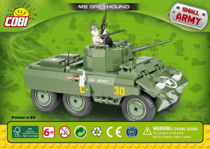 Vadovas Cobi set 2497 Small Army WWII M8 Greyhound