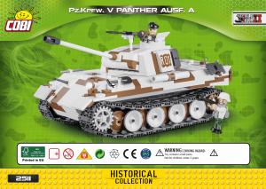 Mode d’emploi Cobi set 2511 Small Army WWII Panzer V Panther Ausf. A