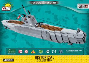 Mode d’emploi Cobi set 4805 Small Army WWII U-boot U-48 VII B