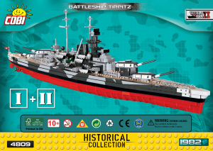 Manual Cobi set 4809 Small Army WWII Battleship Tirpitz