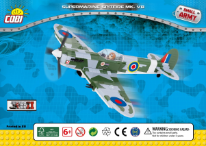 Vadovas Cobi set 5512 Small Army WWII Supermarine Spitfire Mk VB