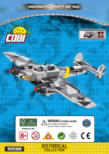 Manuál Cobi set 5538 Small Army WWII Messerschmitt Bf 110C