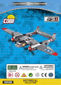 Kullanım kılavuzu Cobi set 5539 Small Army WWII Lockheed P-38 Lightning