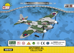 Käyttöohje Cobi set 5542 Small Army WWII De Havilland Mosquito Mk.VI