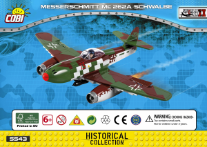 Vadovas Cobi set 5543 Small Army WWII Messerschmitt Me 262A