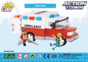 Manual Cobi set 1765 Action Town Ambulanță