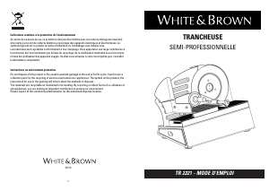 Mode d’emploi White and Brown TR 2221 Trancheuse