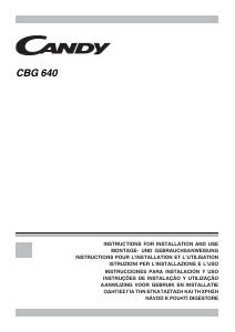 Εγχειρίδιο Candy CBG640/1X Απορροφητήρας