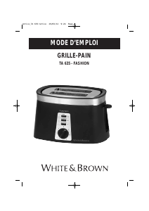Mode d’emploi White and Brown TA 635 Grille pain