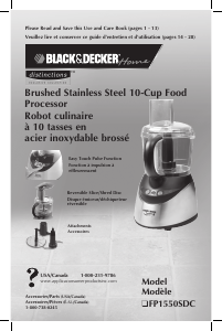 Mode d’emploi Black and Decker FP1550SDC Robot de cuisine
