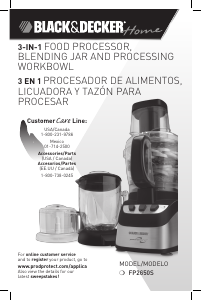 Manual de uso Black and Decker FP2650S Robot de cocina