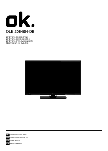 Mode d’emploi OK OLE 20640H-DB Téléviseur LED