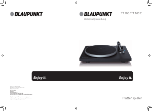 Bedienungsanleitung Blaupunkt TT 100 C Plattenspieler