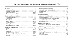 Handleiding Chevrolet Avalanche (2010)