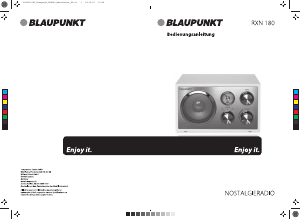 Bedienungsanleitung Blaupunkt RXN 180 Radio