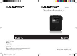 Bedienungsanleitung Blaupunkt PIB 100 Radio