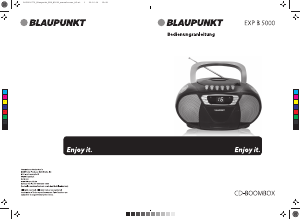 Bedienungsanleitung Blaupunkt EXP B 5000 Stereoanlage