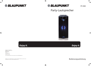 Bedienungsanleitung Blaupunkt PS 500 Lautsprecher