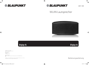 Bedienungsanleitung Blaupunkt MR 100 Lautsprecher