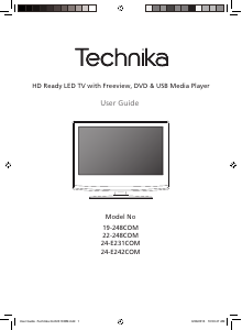 Bruksanvisning Technika LED24-E231COM LED TV