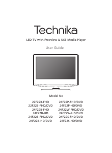Bruksanvisning Technika 24F22B-FHD/DVD LED TV