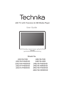 Bruksanvisning Technika 24E21W-FHD/DVD LED TV
