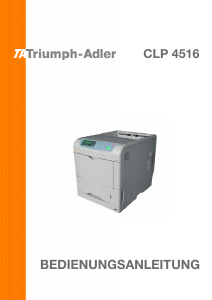 Bedienungsanleitung Triumph-Adler CLP 4516 Drucker