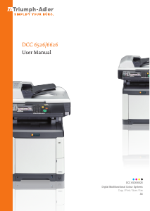 Bruksanvisning Triumph-Adler DCC 6526 Multifunktionsskrivare