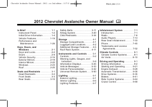 Handleiding Chevrolet Avalanche (2012)