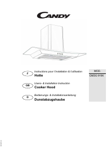 Handleiding Candy CCE 19 X Afzuigkap