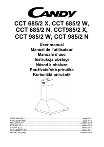 Mode d’emploi Candy CCT 985/2 N Hotte aspirante