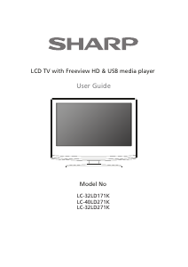 Bruksanvisning Sharp LC-40LD271K LCD TV