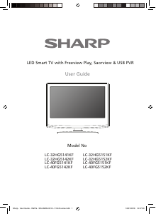 Handleiding Sharp LC-40FG5151KF LED televisie